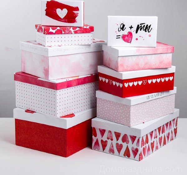 Купить Подарочные коробки 10 в 1 «Любовь повсюду», 12 × 7 × 4 - 32.5 × 20 × 12.5 см в спб по комфортной цене!
