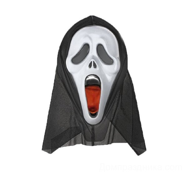Купить Карнавальная маска "Крик" с языком в спб по комфортной цене!