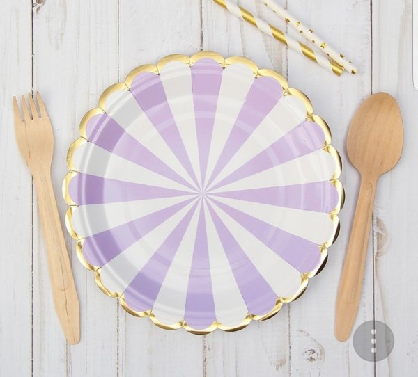 Купить Набор тарелок "Полоска" лиловая, 6 штук 17 см в спб по комфортной цене!