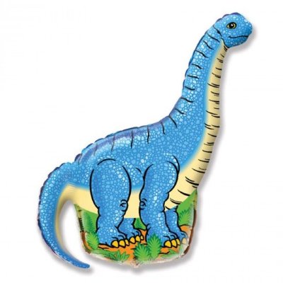  Шар фольга «Динозавр», 90см (голубой)