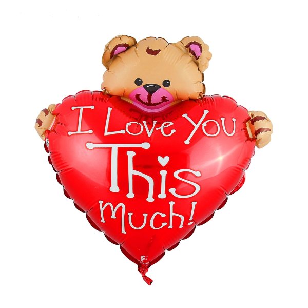 Купить Мишка с сердцем "I love you THIS much" в спб по комфортной цене!