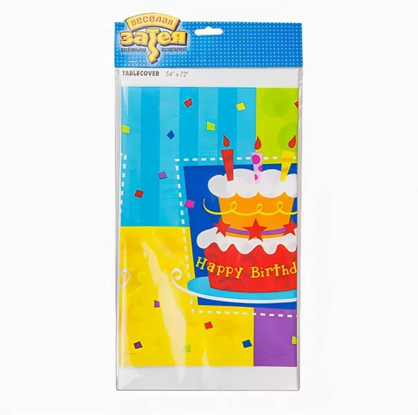 Купить Скатерть Happy birthday ( торт) в спб по комфортной цене!