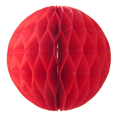 Бумажный шар-сота Красный