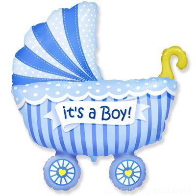 Купить Коляска детская It is a boy голубая 89 x 74 см в спб по комфортной цене!