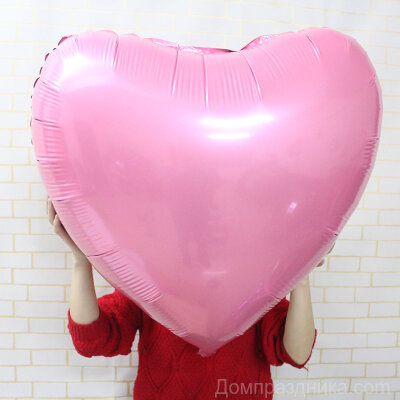 Сердце розовое 80см