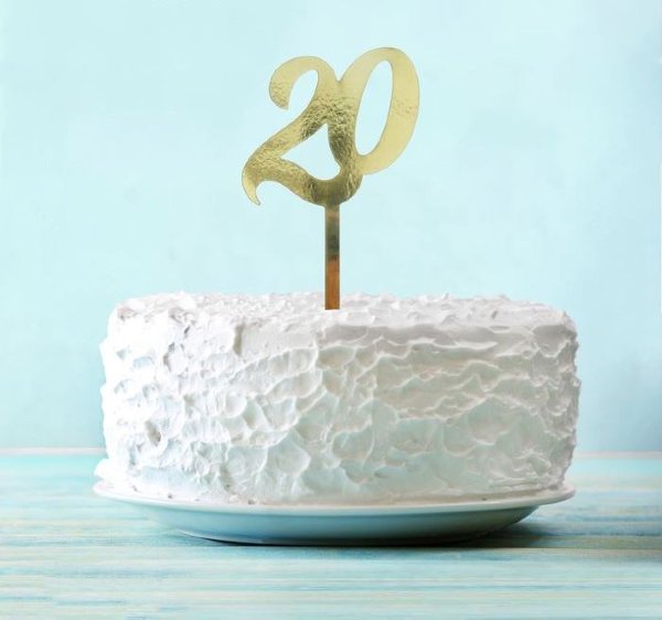 Купить Топпер в торт "20" в спб по комфортной цене!