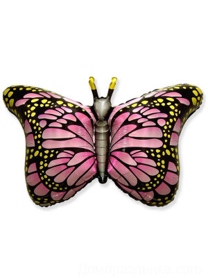 Бабочка монарх  розовая