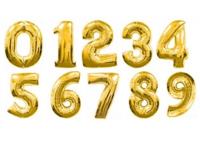 Цифры золото (0-9)